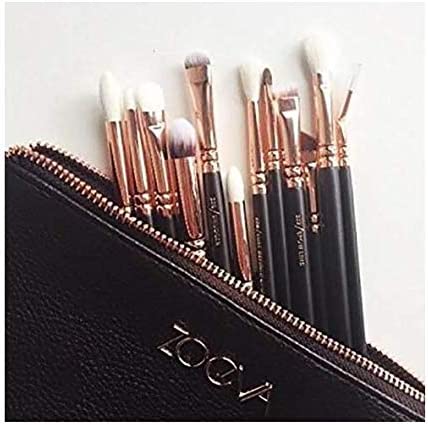 Dubkart Makeup brushes 12 PCS Vol. 1 Face And Eye Makeup Cosmetic Brush Set (Gold)
