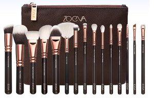 Dubkart Makeup brushes 15 PCS Vol. 1 Face Eye Makeup Brush Set Rose (Gold)