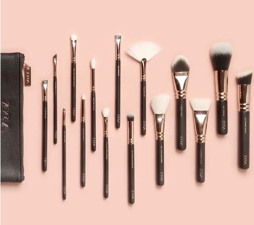 Dubkart Makeup brushes 15 PCS Vol. 1 Face Eye Makeup Brush Set Rose (Gold)