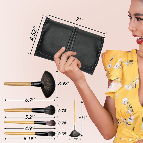Dubkart Makeup brushes 24 PCS Professional Cosmetic Facial Makeup Brush Kit (Wood Black)