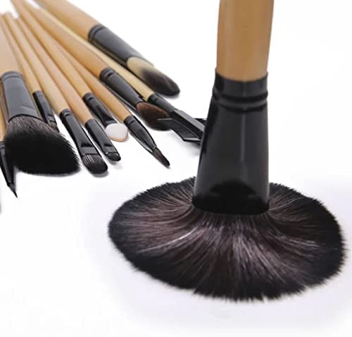 Dubkart Makeup brushes 24 PCS Professional Cosmetic Facial Makeup Brush Kit (Wood Black)