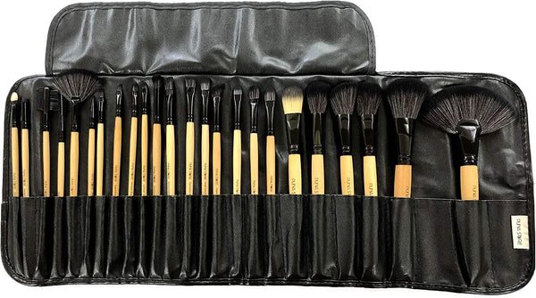 Dubkart Makeup brushes 24 PCS Professional Cosmetic Facial Makeup Brush Kit (Wood Black)