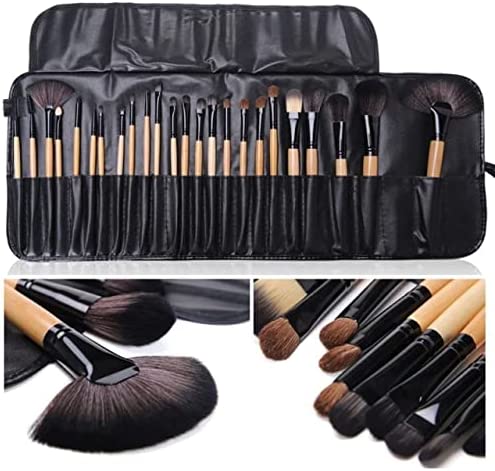 Dubkart Makeup brushes 24 PCS Professional Cosmetic Facial Makeup Brush Kit (Wood Black)