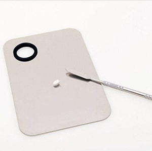 Dubkart Makeup Cosmetic Make Up Palette With Spatula Tool (Silver/Black)