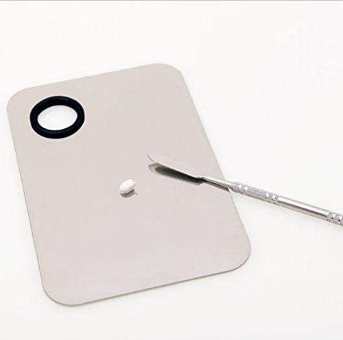 Dubkart Makeup Cosmetic Make Up Palette With Spatula Tool (Silver/Black)