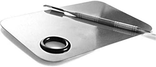 Dubkart Makeup Cosmetic Make Up Palette With Spatula Tool (Silver/Black)