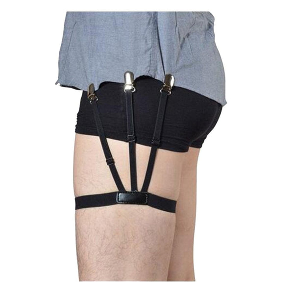 DubKart Men's Shirt Tuck In Stay Garter Suspender