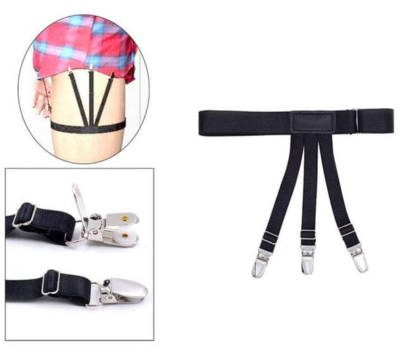 DubKart Men's Shirt Tuck In Stay Garter Suspender