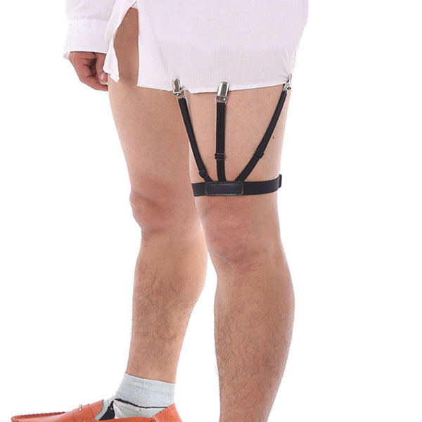 DubKart Men's Shirt Tuck In Stay Garter Suspender