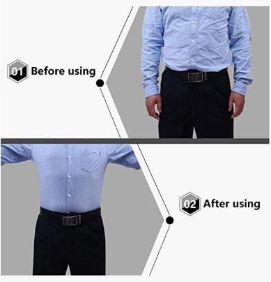 DubKart Men's Shirt Tuck In Stay Garter Suspender
