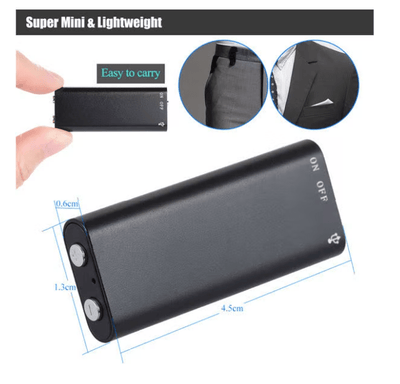 Dubkart Microphones 8GB Mini USB Digital Audio Voice Recorder with Earphones 3.5mm