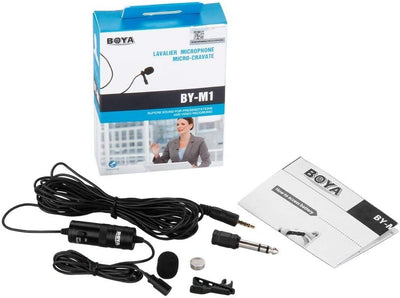 Dubkart Microphones Boya Clip-on Microphone 3.5mm Professional Condenser