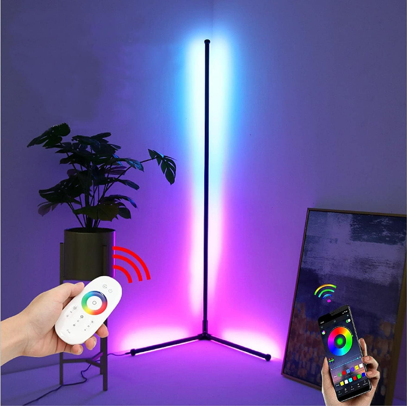Dubkart Mood Setting LED Corner Floor Lights
