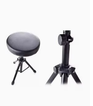 Dubkart Music Foldable Stool With Adjustable Seat for Drums Guitar Piano Violin Etc.