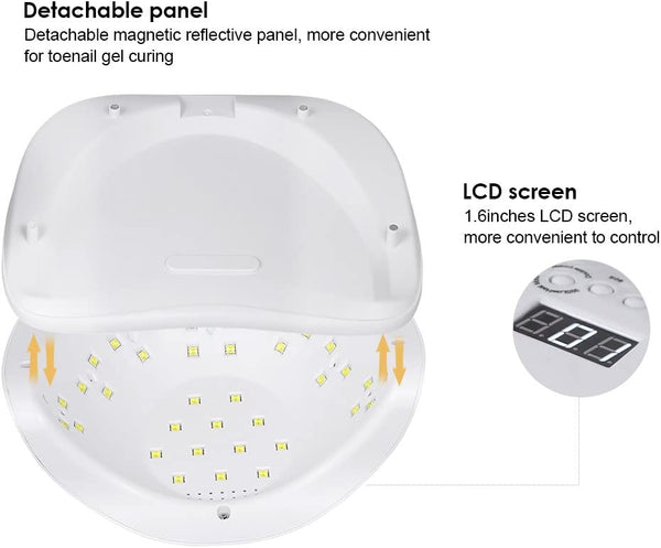 Dubkart Nails 54W UV LED Finger and Toe Nail Dryer Lamp for Nail Polish and Gel