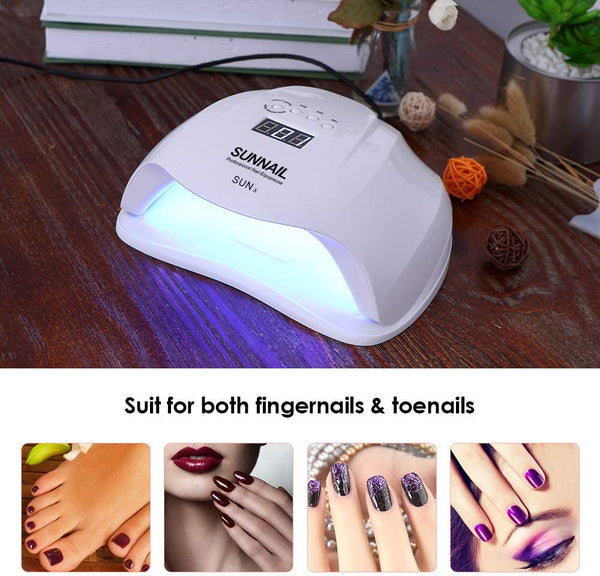 Dubkart Nails 54W UV LED Finger and Toe Nail Dryer Lamp for Nail Polish and Gel