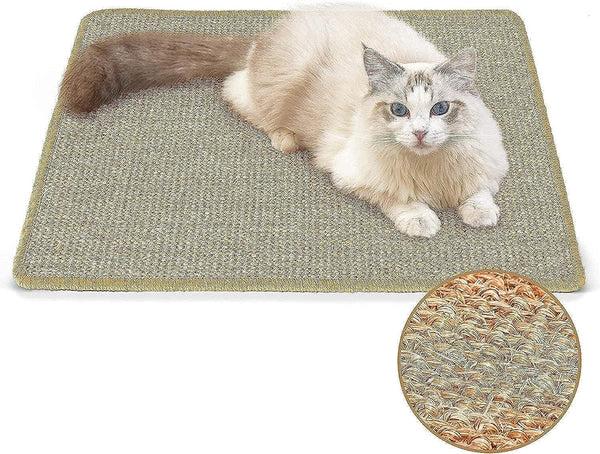 Dubkart Natural Sisal Fabric Cat Scratcher Rug Mat