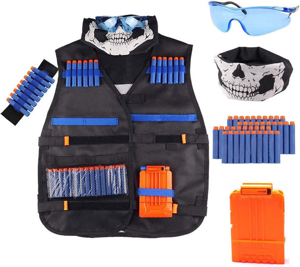 Dubkart Nerf Guns Tactical Vest Kit N-Strike Elite Series with 40 PCS Refill