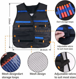 Dubkart Nerf Guns Tactical Vest Kit N-Strike Elite Series with 40 PCS Refill