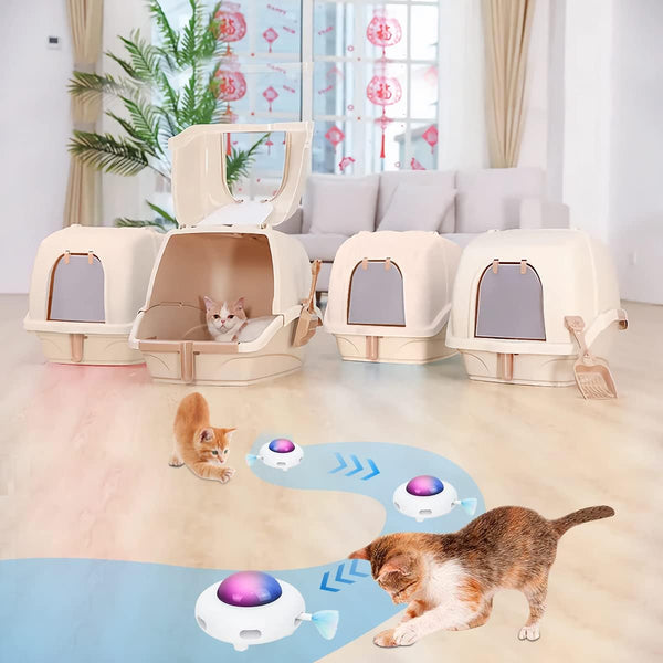 Dubkart Orchid Large Fully Enclosed Cat Litter Box Toilet Box Pan