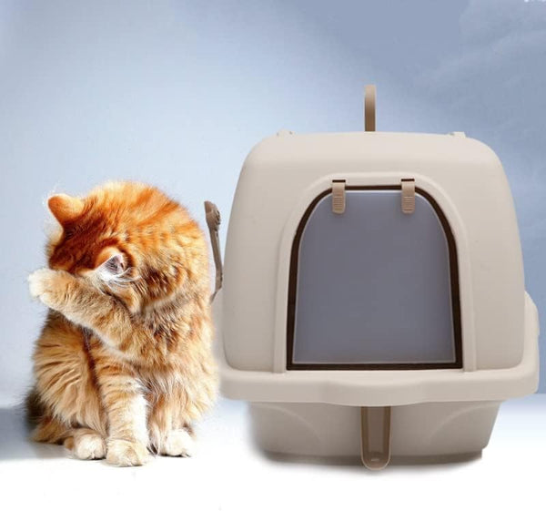 Dubkart Orchid Large Fully Enclosed Cat Litter Box Toilet Box Pan