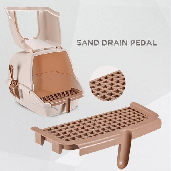 Dubkart Orchid Large Fully Enclosed Cat Litter Box Toilet Box Pan