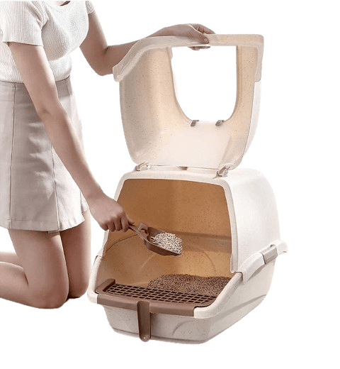 Dubkart Orchid Large Fully Enclosed Cat Litter Box Toilet Box Pan