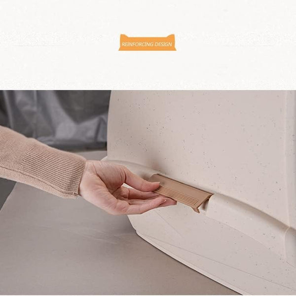 Dubkart Orchid Large Fully Enclosed Cat Litter Box Toilet Box Pan