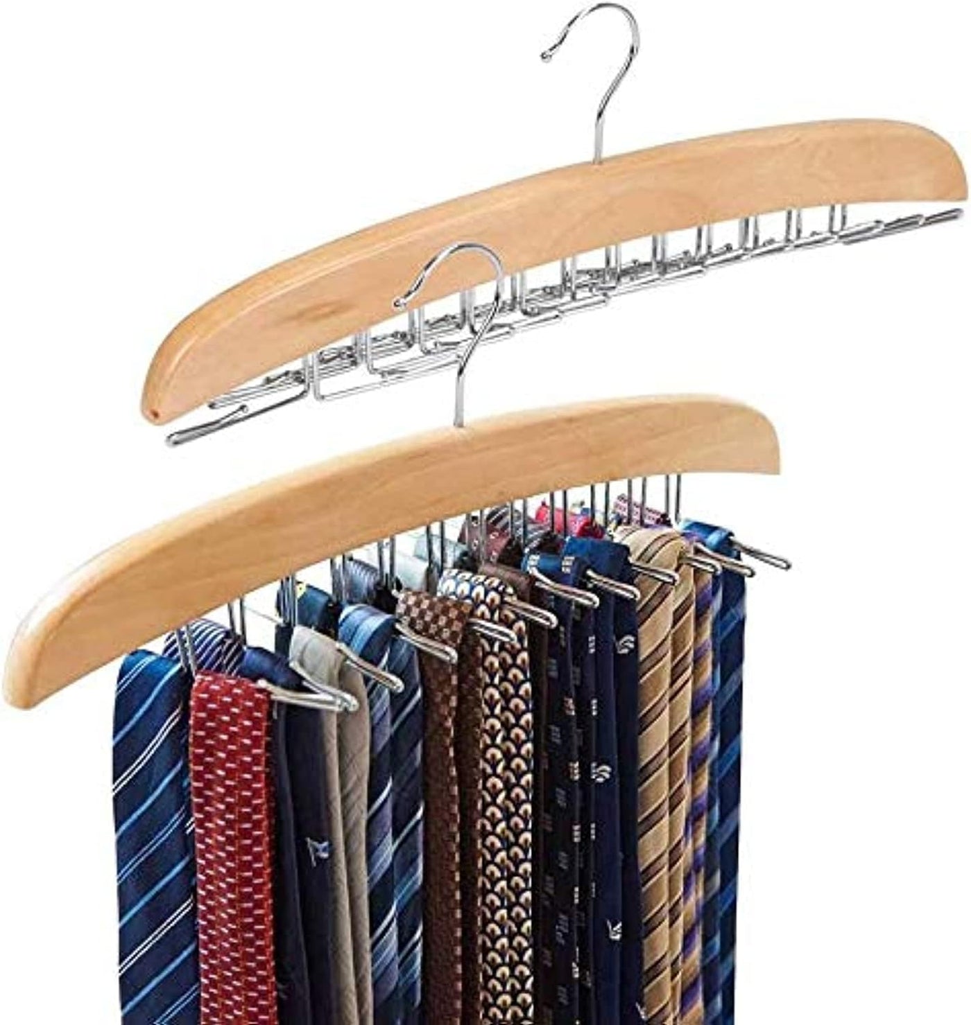 Dubkart Organizers 2 PCS 24 Clip Tie Belt Scarf Hanger Racks