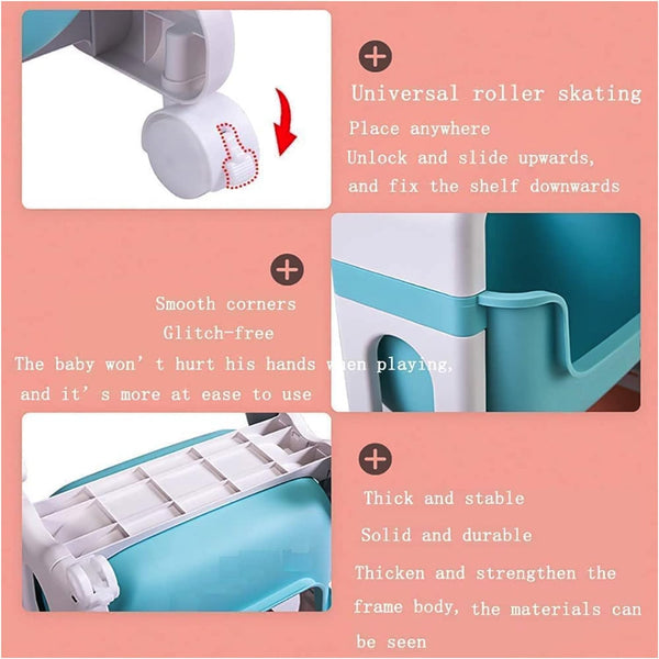 Dubkart Organizers 4-Layer Multipurpose Household Wheeled Storage Rack Organizer