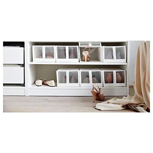 Dubkart Organizers 4 PCS Shoe Organizer Rectangular Box Set Ikea Style