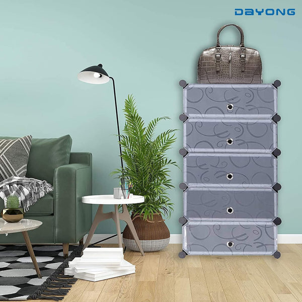 Dubkart Organizers 5 Cube Layer Shoe Storage Rack Organizer