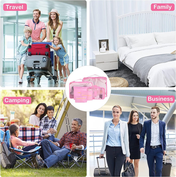 DubKart Organizers 6 PCS Closet Travel Organizer Cubes Bags Set