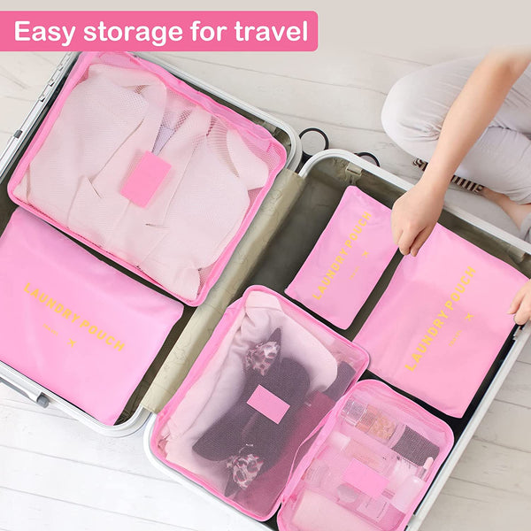 DubKart Organizers 6 PCS Closet Travel Organizer Cubes Bags Set