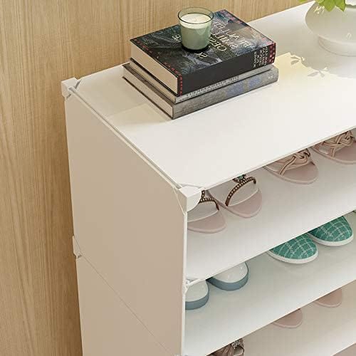 Dubkart Organizers 6 Tier Modular Shoe Cabinet Storage Organizer Rack (White)