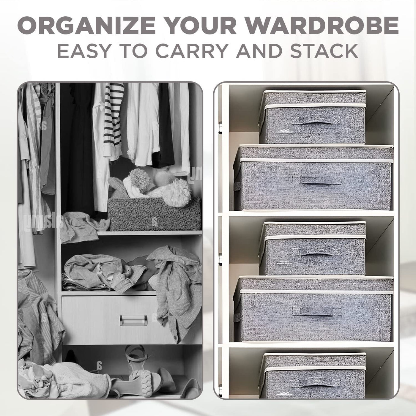 Dubkart Organizers Foldable Storage Clothes Bin Basket Organizer Box