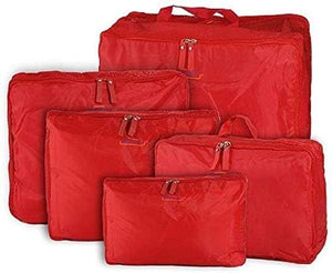 DubKart Organizers G4U 5 PCS Travel Bag Organizer Set (Red)