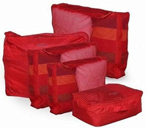 DubKart Organizers G4U 5 PCS Travel Bag Organizer Set (Red)