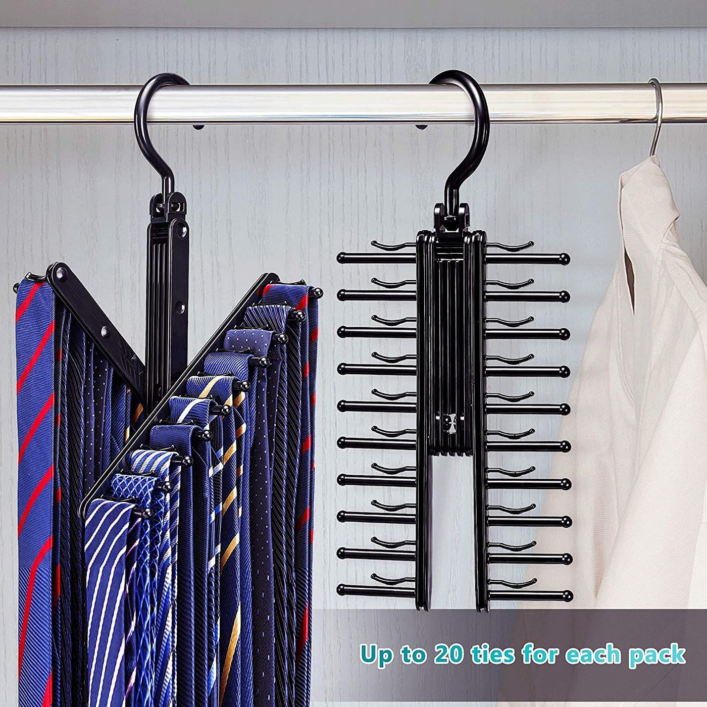 Dubkart Organizers Tie Belt Hanger Organizer Rack Rotating Hook