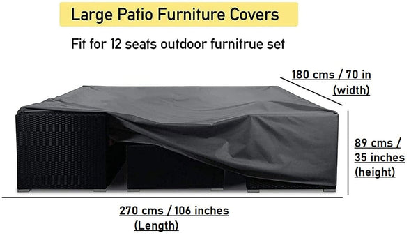 Dubkart Outdoor Patio Garden Furniture Waterproof Cover Set
