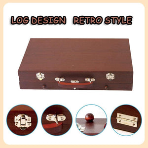 Dubkart Paint brushes 123 PCS Drawing Art Painting Brush Sketch Kit Set with Wooden Box