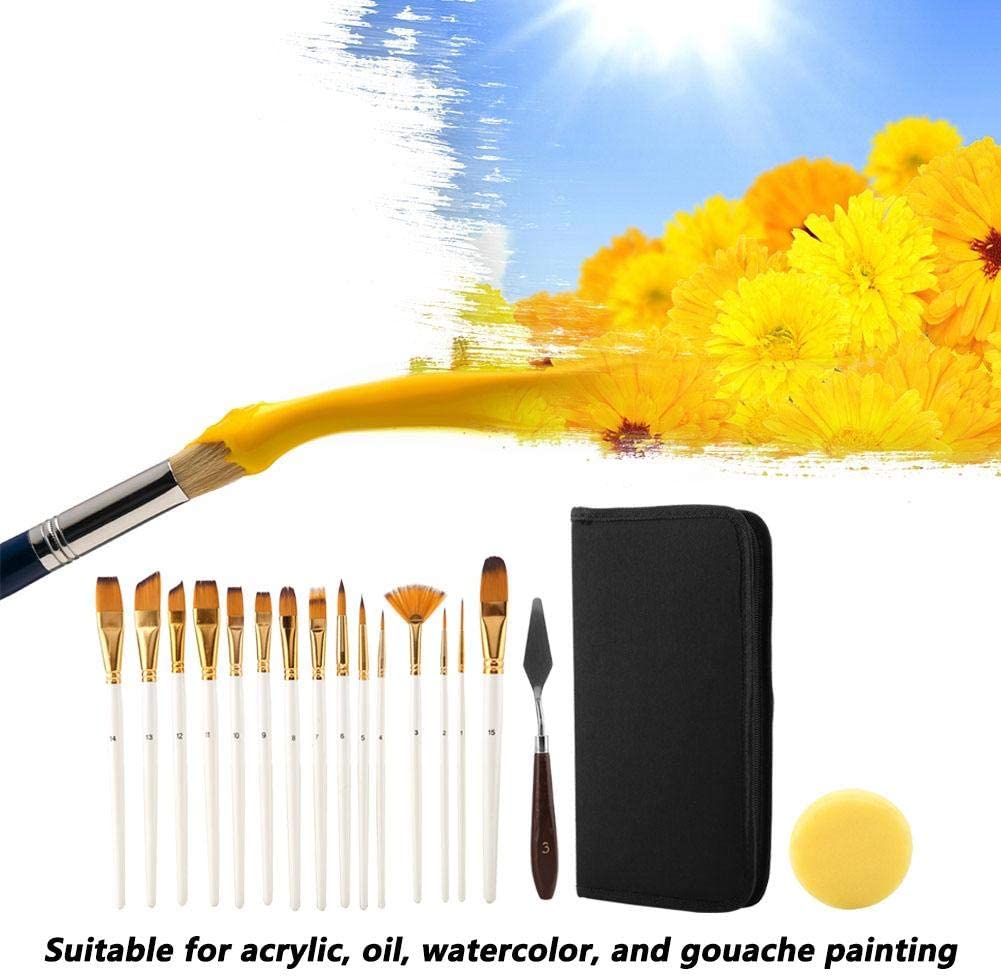 Dubkart Paint brushes 15 PCS Paint Brush Set for Drawing Painting