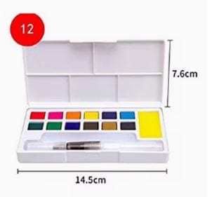 Dubkart Painting 18 PCS Solid Watercolor Drawing Paints Set With Brush