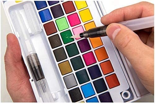 Dubkart Painting 18 PCS Solid Watercolor Drawing Paints Set With Brush