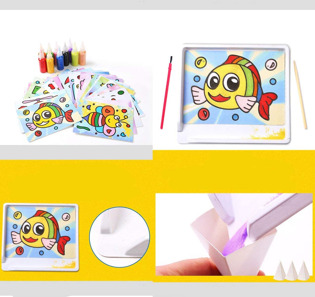 Dubkart Painting Kids Sand Painting Drawing Board Set