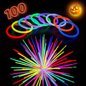 Dubkart Party supplies 100 Pieces Neon Party Glow Sticks Bracelets