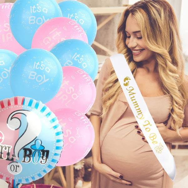 Dubkart Party supplies 64 PCS Gender Reveal Baby Shower Party Supplies Kit