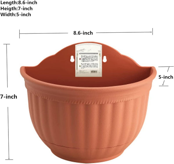 Dubkart Patio, Lawn & Garden Wall Mounted Self Watering Hanging Flower Pot Plant Holder