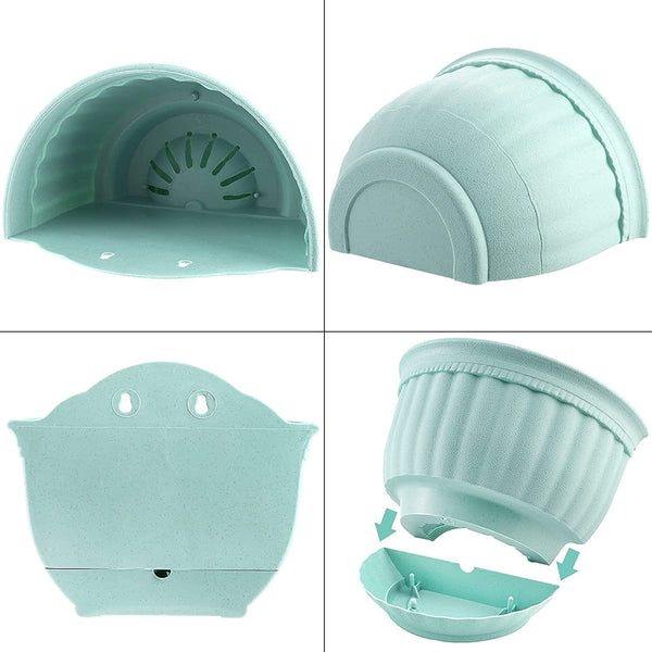 Dubkart Patio, Lawn & Garden Wall Mounted Self Watering Hanging Flower Pot Plant Holder