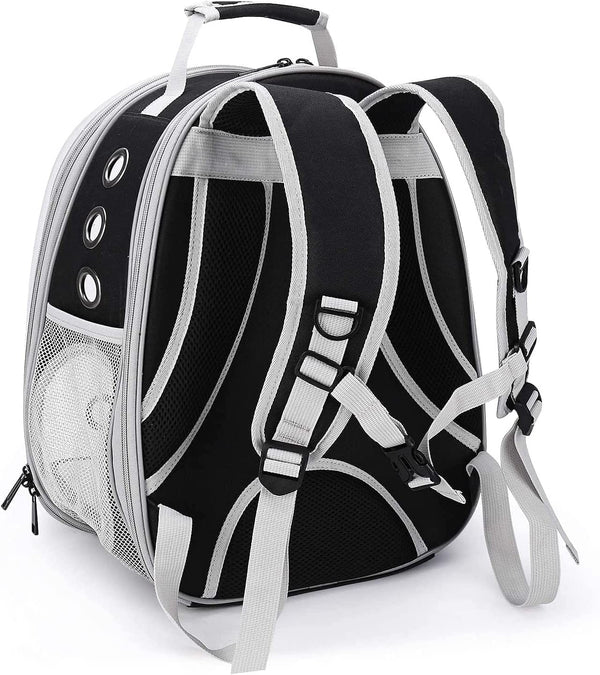 Dubkart Pet carriers Cat Dog Carrier Hard Backpack Expandable Transparent Window